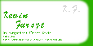 kevin furszt business card